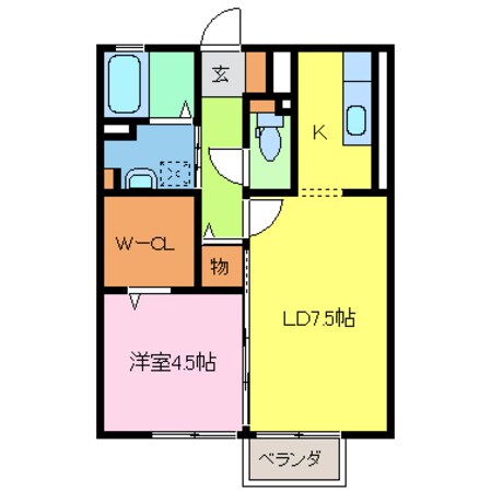 吉野川大橋 徒歩9分 2階の物件間取画像